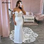 Customized Off The Shoulder Bridal Gown For Women Wedding Party Dress