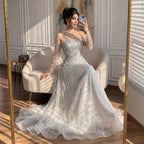 Serene Hill Customized Off Shoulder A Line Prom Dress for Women Evening Gown