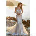 Lakshmigown Sweetheart Mermaid Wedding Dress With Lace And Tulle