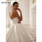 Elegant Vintage Wedding Dress Strapless Custom Princess Bride Gown