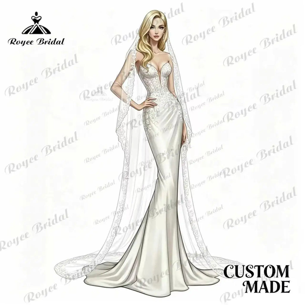 Roycebridal Halter Neck Leaf Lace A Line Wedding Dress With Keyhole Open Back