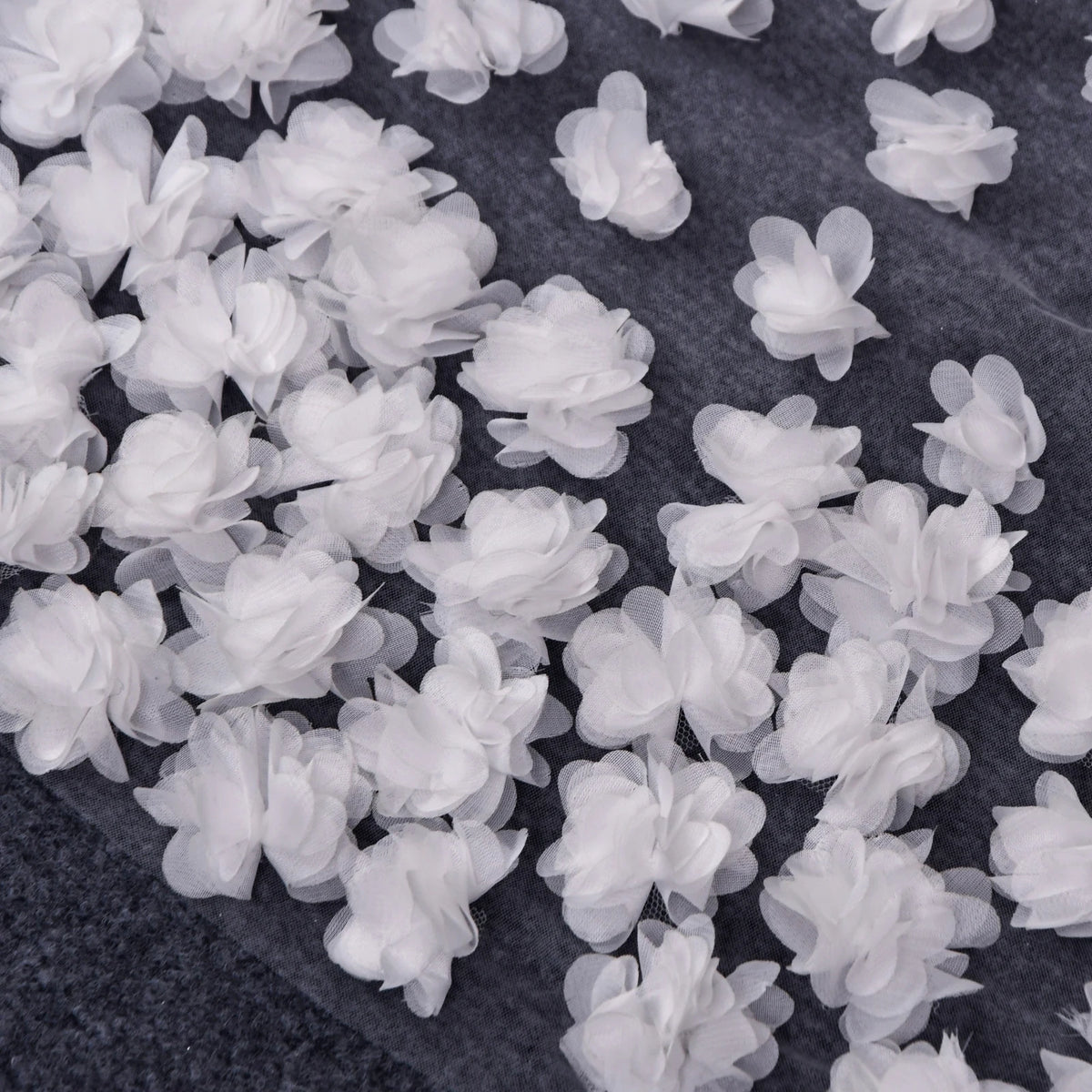 3D Flower Cathedral Bridal Veil With Comb White Ivory Wedding Tulle