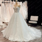 Custom Sweetheart Lace Up Ball Gown Wedding Dress Plus Size Bridal Gown