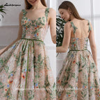 Custom Bling V Neck Grey Sequin Floral Embroidery Wedding Dress