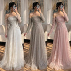 Serene Hill Customized Off Shoulder A Line Prom Dress for Women Evening Gown