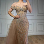 Serene Hill Customized Elegant Off The Shoulder Mermaid Evening Gown For Women