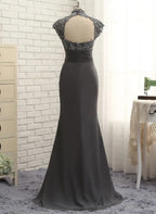 Elegant High Neck Floor Length Gown for Mother of the Bride