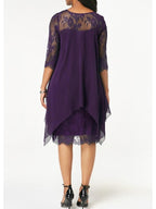Knee Length Mother of the Bride Dress Sheath Jewel Neck