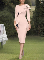 Robe de mère de la mariée à fourreau/colonne avec volants