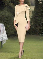 Robe de mère de la mariée à fourreau/colonne avec volants