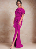 One Shoulder Mermaid Trumpet Mother Of The Bride Dress With Side Split