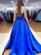 White Beaded Strapless Sweetheart Long Prom Dress With Bow And Corset Bodice