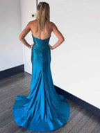 Sparkly Pink Mermaid Beaded Corset Long Prom Dress
