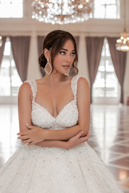 A-Linien-Brautkleid im Prinzessin-Stil mit herzförmigem Ausschnitt