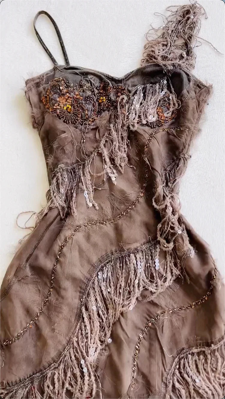 Abito da sera formale vintage in chiffon con paillettes e scollo a barca, abito da ballo Y8300