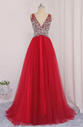 Abito da sera con scollo a V, gonna in tulle, abito per laurea, abito da festa formale, abiti per ballo di fine anno, abito per occasioni speciali Y792