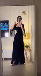 Robe de soirée noire charmante Robe de cérémonie noire Y4030