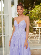 Abito formale in tulle lungo fino a terra per ballo SYP164