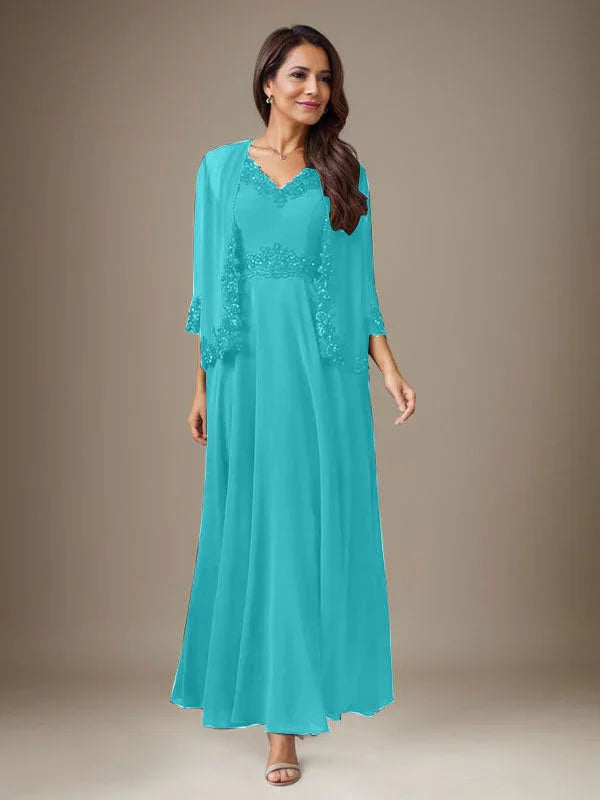 فستان شيفون برقشات لامعة على شكل حرف A بلون البرقوق