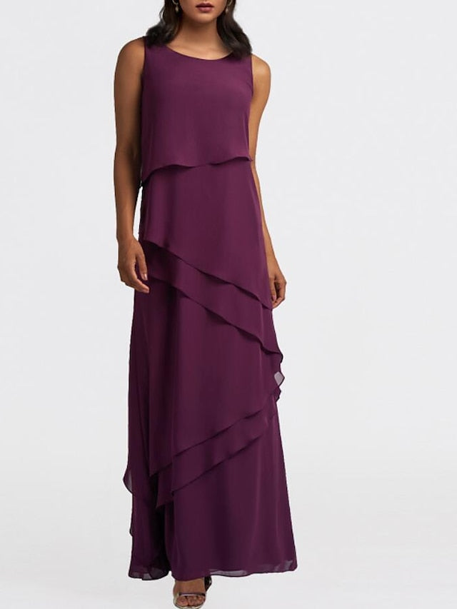 Floor Length Mother Of The Bride Dress With Matching Jacket Sheath