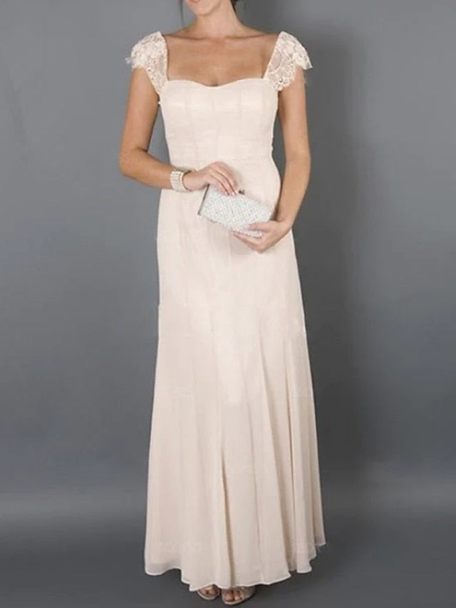 Sleeveless Lace Pleated A Line Princess Mother Of The Bride Dress