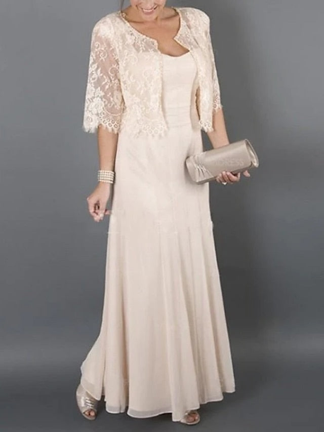 Sleeveless Lace Pleated A Line Princess Mother Of The Bride Dress