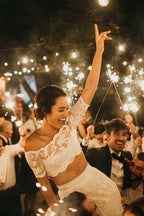 Two Pieces Lace Wedding Dresses Mermaid/Trumpet Bridal Gowns