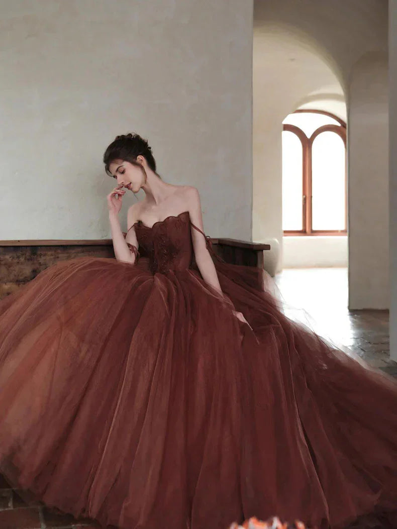 Glamouröses A-Linien Ballkleid mit Spaghettiträgern aus Tüll, Kleid zum 16. Geburtstag Y7176