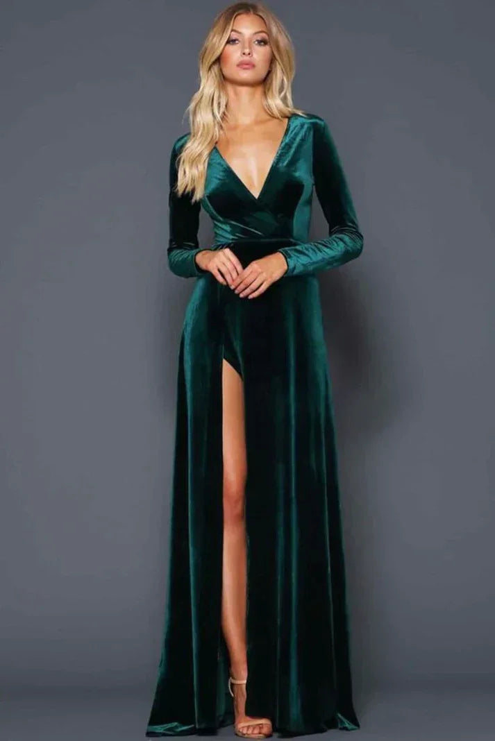 Vestido Maxi Veludo SYP14