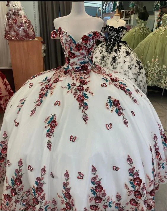Robe de bal époustouflante à épaules dénudées Robe de Quinceañera Robe de seize ans Y6191
