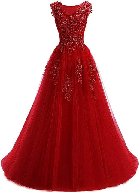 Vestidos Formais Longos para Mulher Vestido de Noite Vestido de Dama de Honra Aplicações de Renda Vestidos de Formatura Y1848