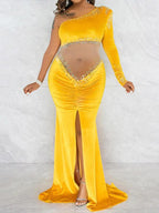 Bmbridal Maternity Sleeveless Mermaid Dress With Appliques