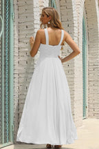 Vestido de Dama de Honra Halter em Chiffon para Mulher, Modelo A-Line, Longo, Formal, para Baile de Finalistas SEA28015