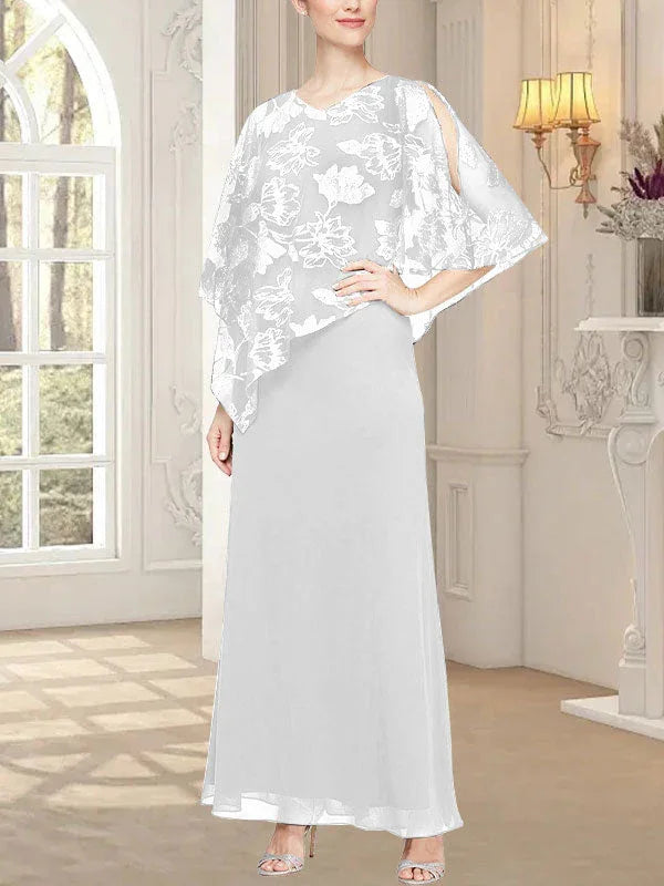 فستان شبكي طويل لامع مع صدرية بطبقة غير متماثلة مبتكرة