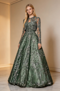 Gorgeous Green Tulle Sequins Beaded A Line Formal Evening Dress Prom Dress Y8358 by simplepromdress