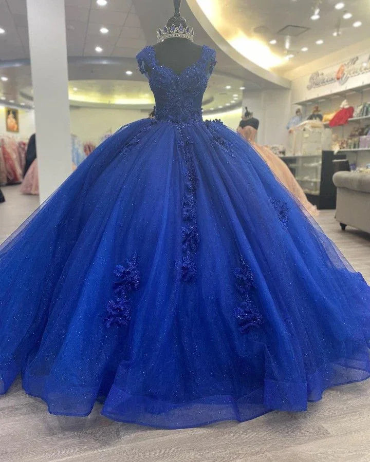 Principessa Blu Reale Abiti da Quinceañera Abito da Ballo Abito Dolce Sedici Y4440