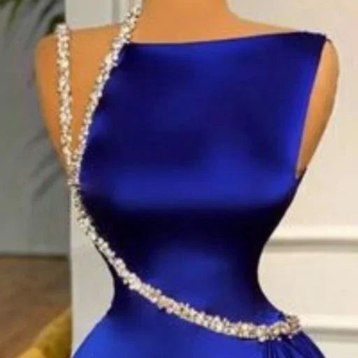 Abiti da sera eleganti modesti blu reale Y4193