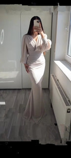 Robe de bal sirène vintage Robe de soirée modeste Y4559