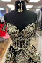 Princess A Line Off Shoulder Ocean Blue Corset Prom Dress With Lace Ruffles