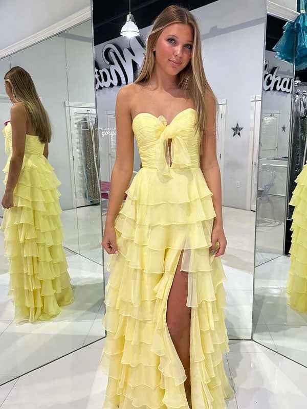 Fuchsia Plaited Sweetheart Satin Mermaid Prom Dress With Cutout