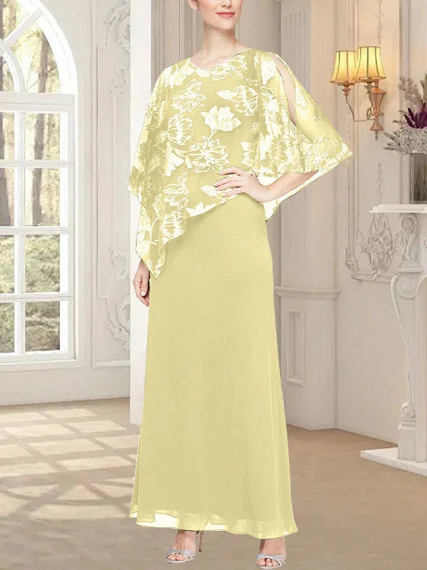 فستان شبكي طويل لامع مع صدرية بطبقة غير متماثلة مبتكرة