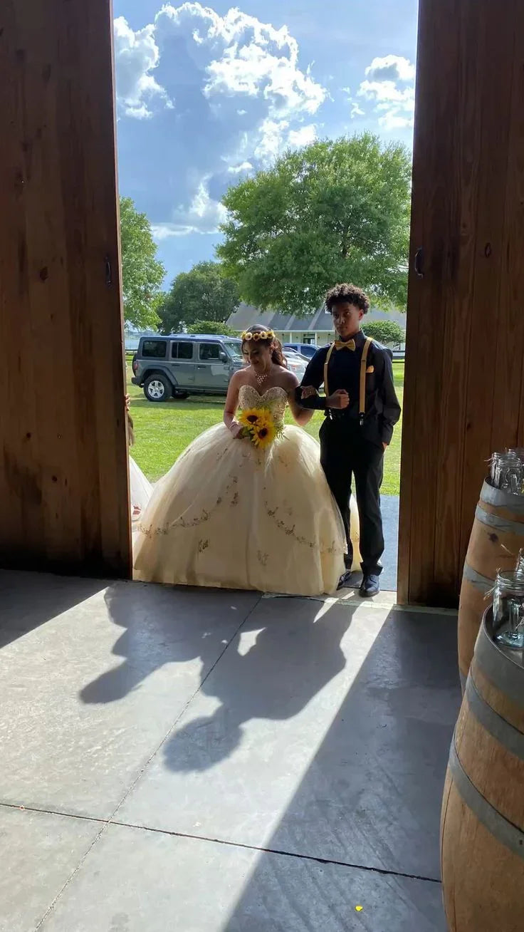 Robe de bal en tulle à encolure cœur éblouissante, robe de seize ans Y5397