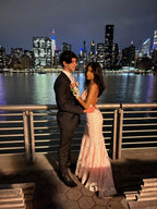 Vestido de Baile Estético Cor-de-Rosa, Vestido de Noite Sem Costas Y3001