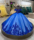Vestido de Gala Azul Real para Quinceañera con Cuentas Vestido Dulce 16 Y5551