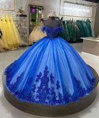 Vestido de Gala Azul Real para Quinceañera con Cuentas Vestido Dulce 16 Y5551