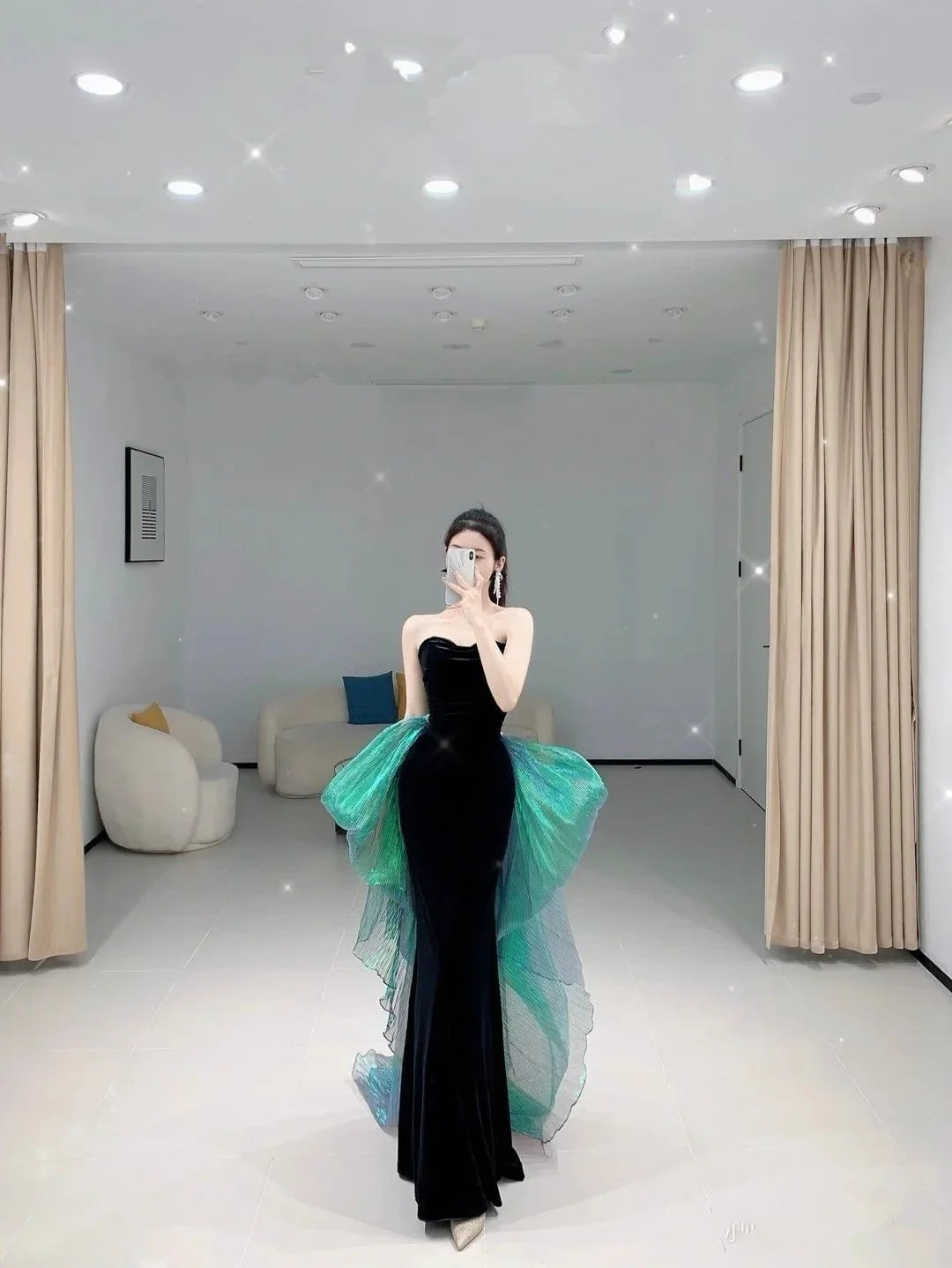 Robe de bal sirène chic sans bretelles Robe de soirée sirène Robe de cérémonie Y4551