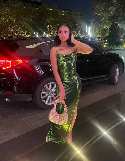 Vestido de noite justo elegante para meninas negras Y4337