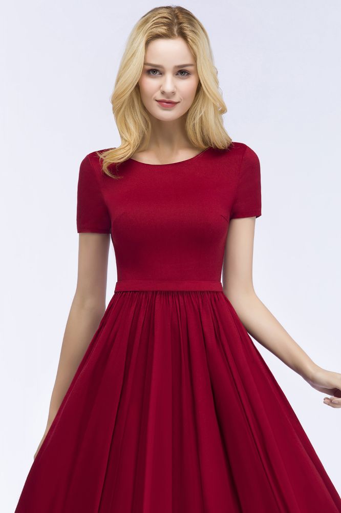 Vestidos de fiesta de talla grande con apliques, mangas cortas, largo hasta el tobillo, corte A y faja