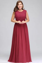 Robes de soirée longues sans manches en dentelle et mousseline, coupe droite, grande taille, avec ceinture