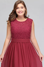 Robes de soirée longues sans manches en dentelle et mousseline, coupe droite, grande taille, avec ceinture